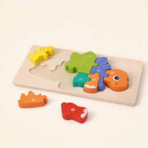 木製3D恐竜パズルセット