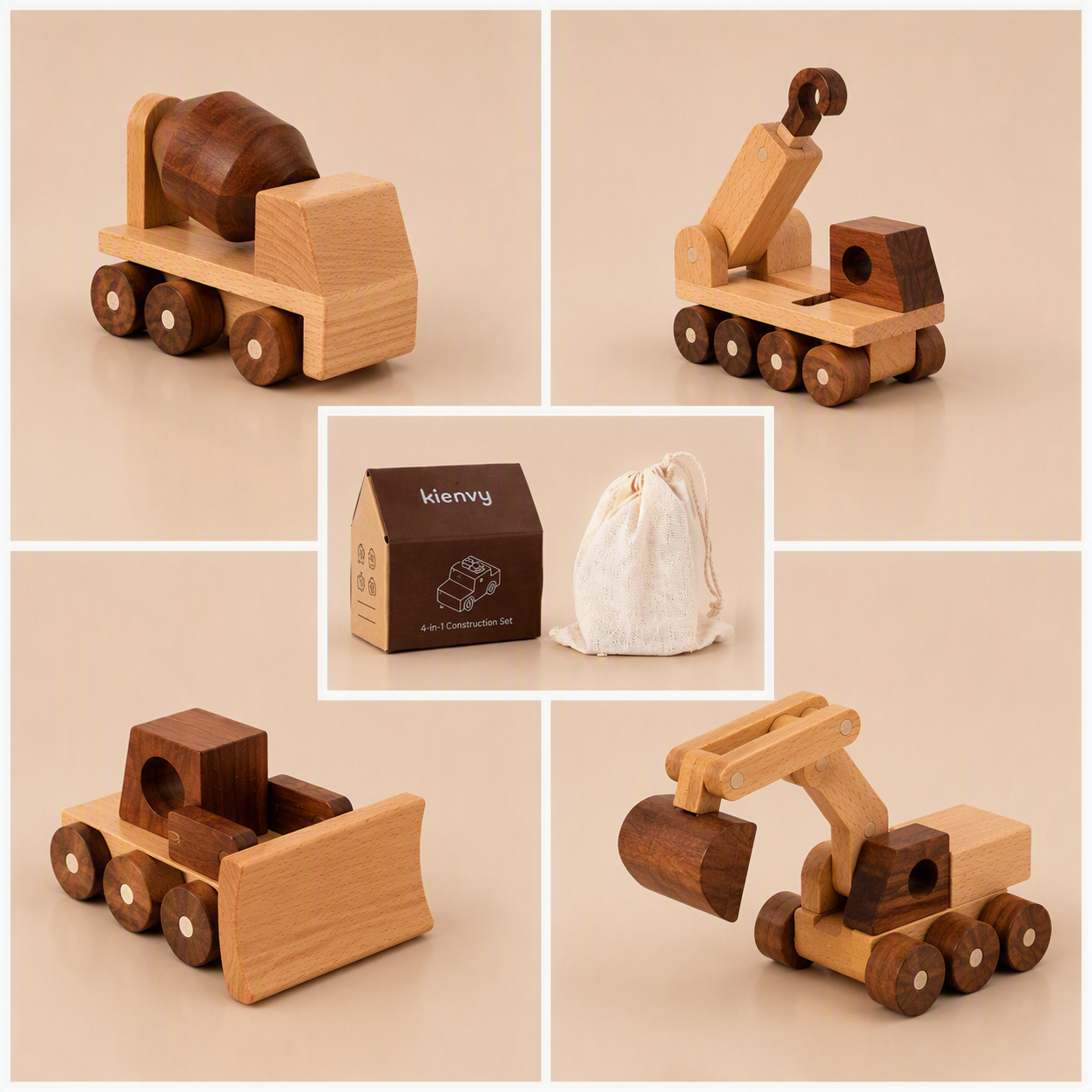 KIEN天然木製のりものコレクション - 画像 (5)
