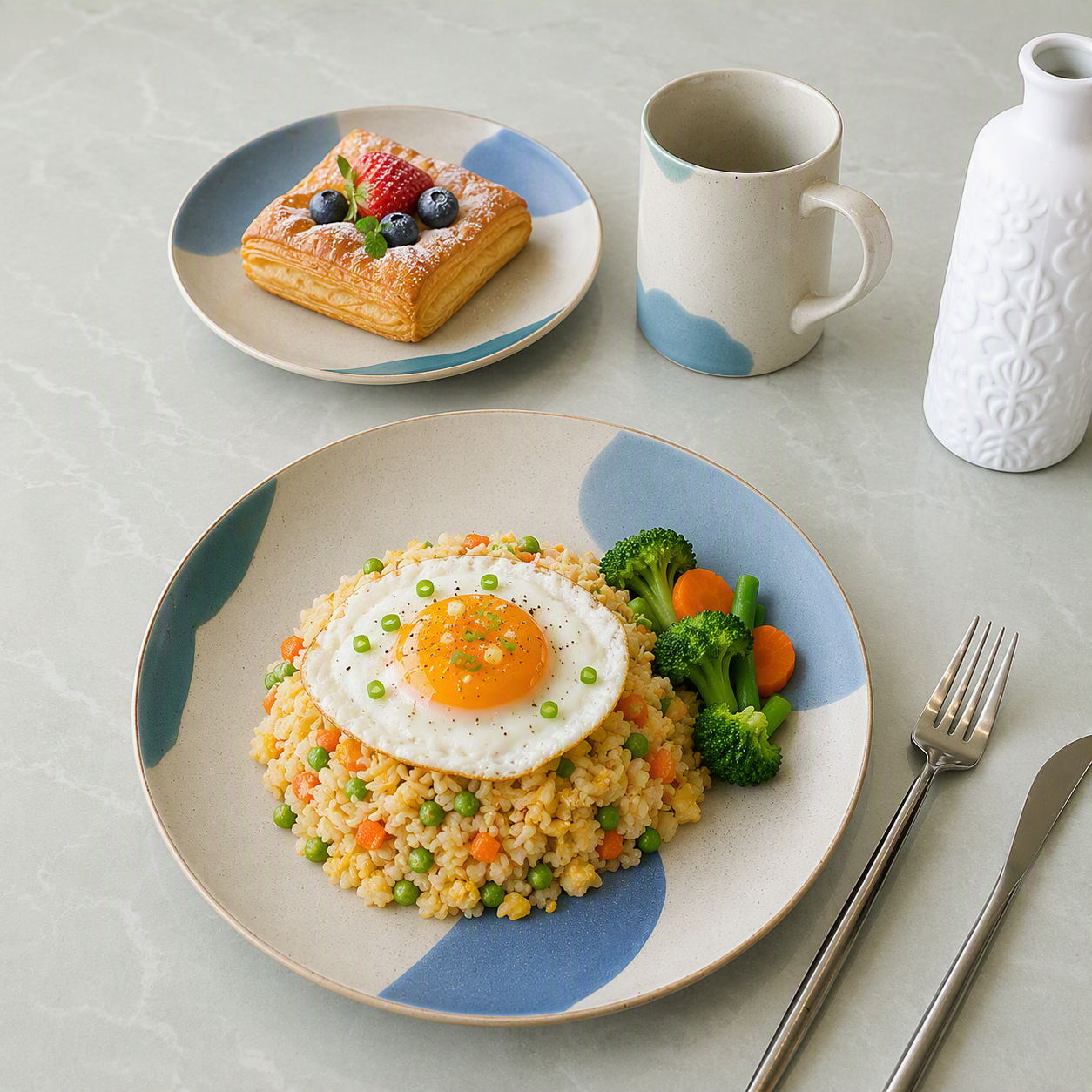 雲模様のセラミック食器コレクション - 画像 (3)