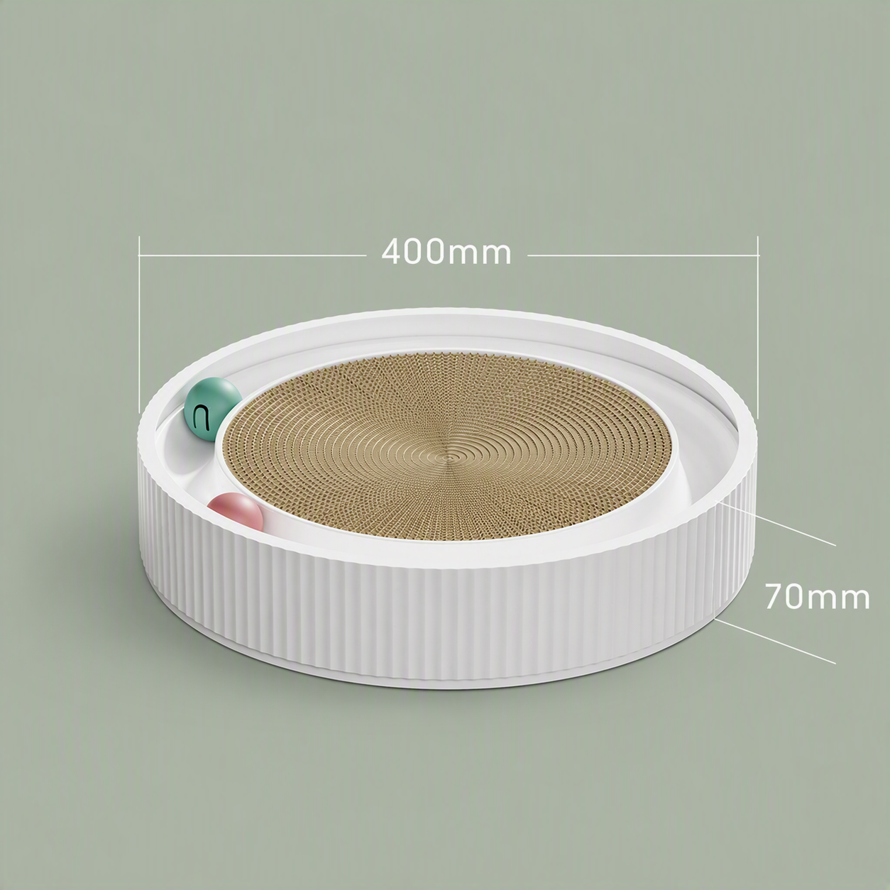 ボールレール付き 2in1 猫用爪とぎベッド - 画像 (9)