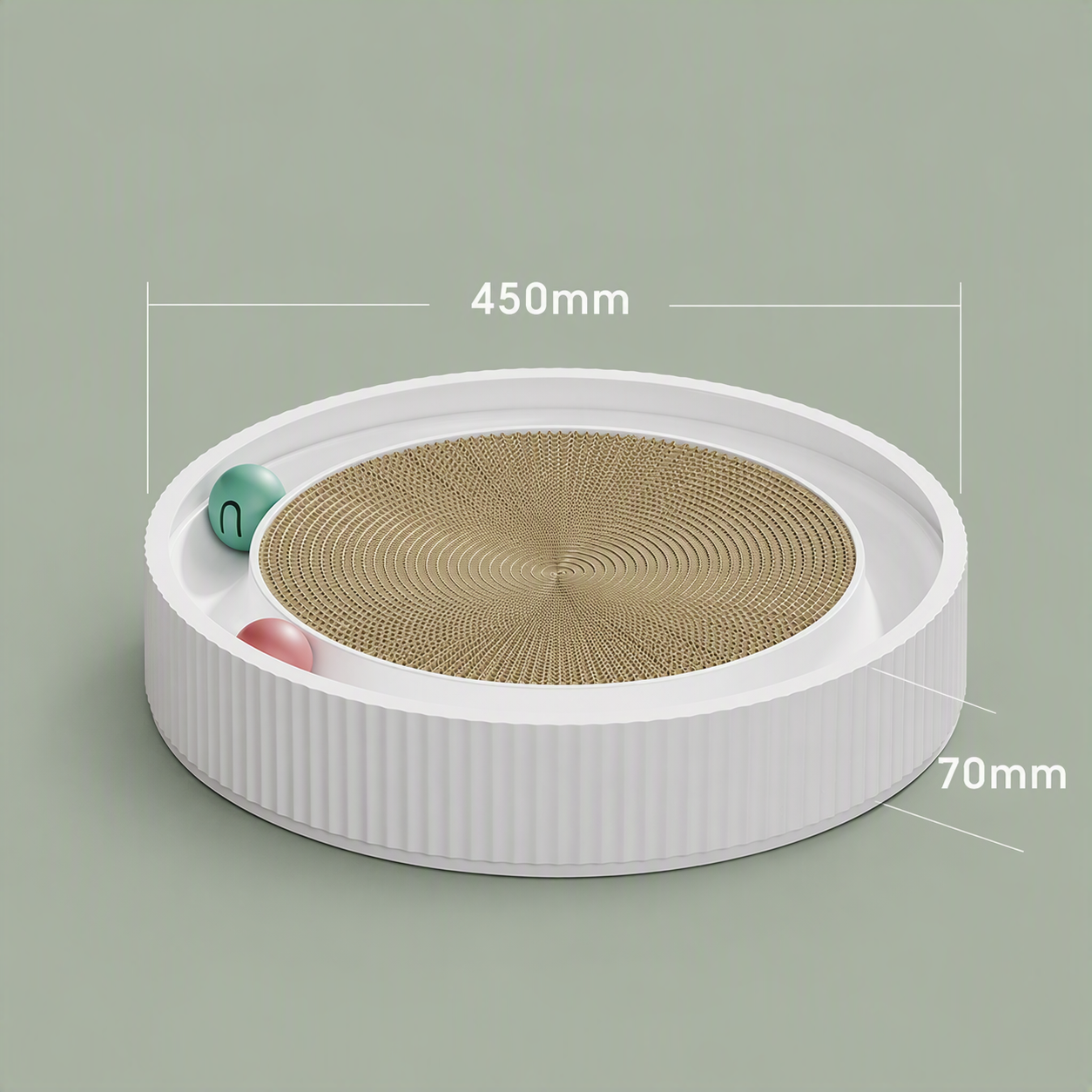 ボールレール付き 2in1 猫用爪とぎベッド - 画像 (10)