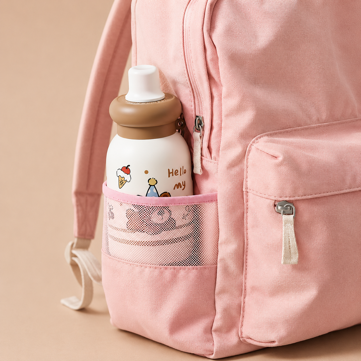 かわいいキャラクターの保温ストローボトル(500ml) - 画像 (4)