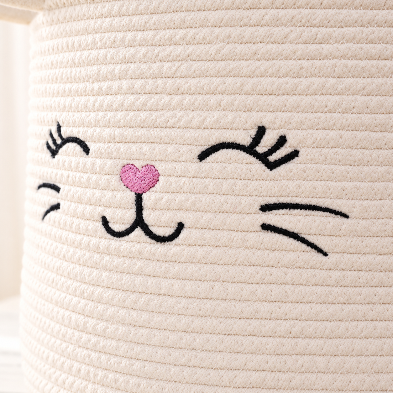WHISK 手編みコットンロープ 収納バスケット - 画像 (4)